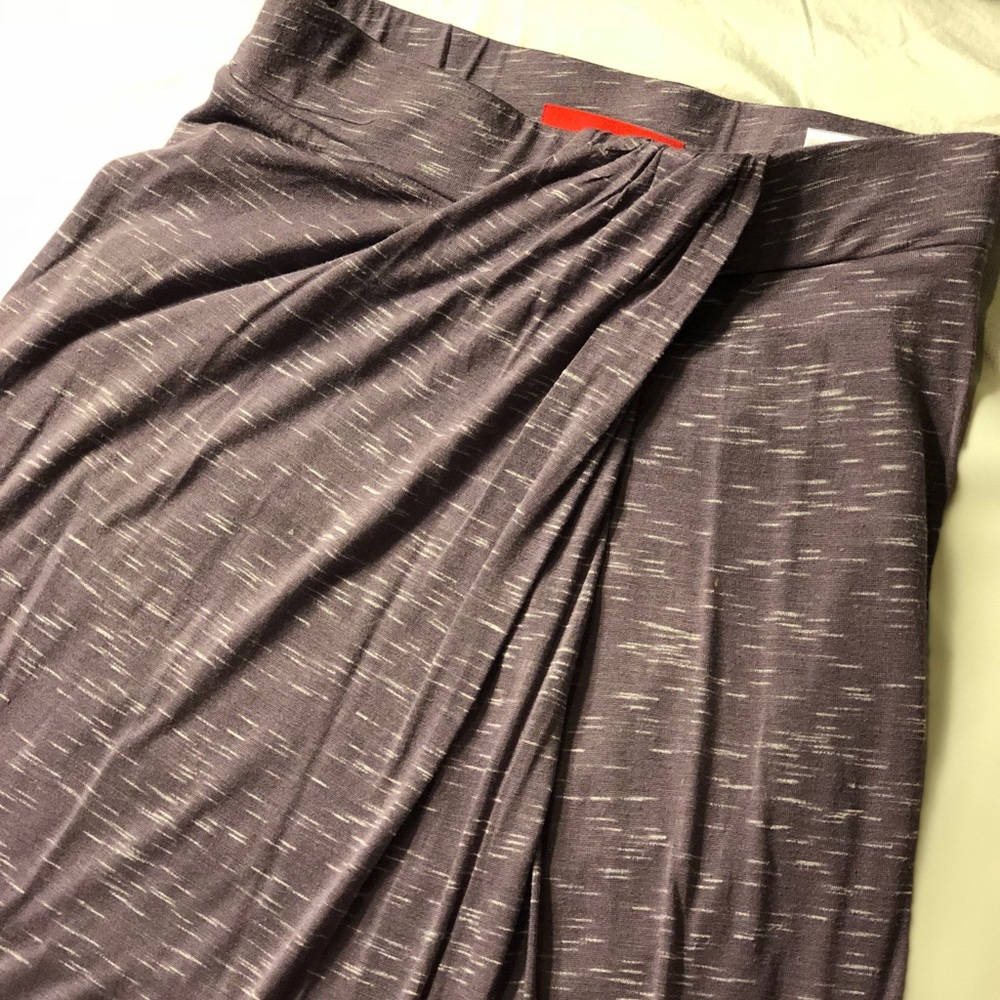 Soft pastel purple  maxi skirt with ruched waist